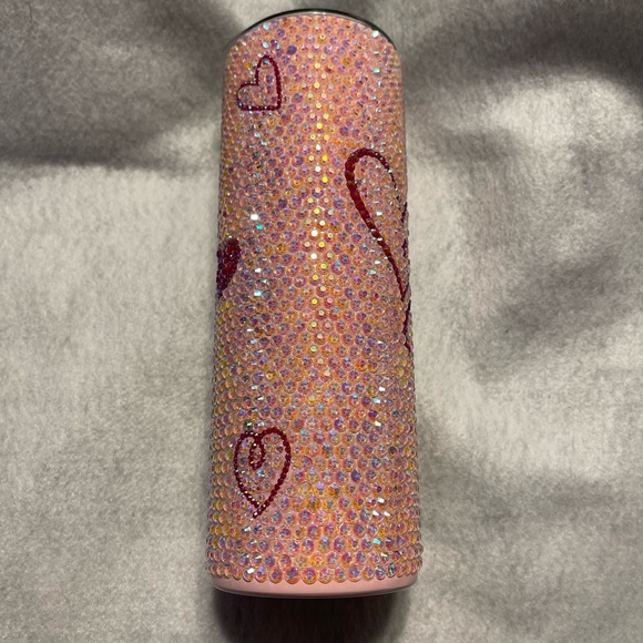 Hearts Bling Rhinestone 20oz Tumbler Cup - Picture 13 of 14